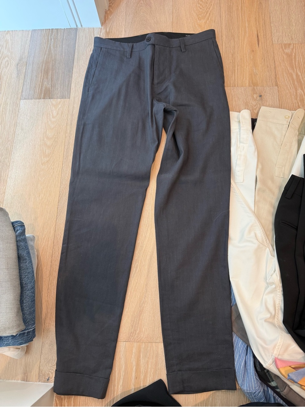 Club Monaco Men's Dark Charcoal Dress Pants